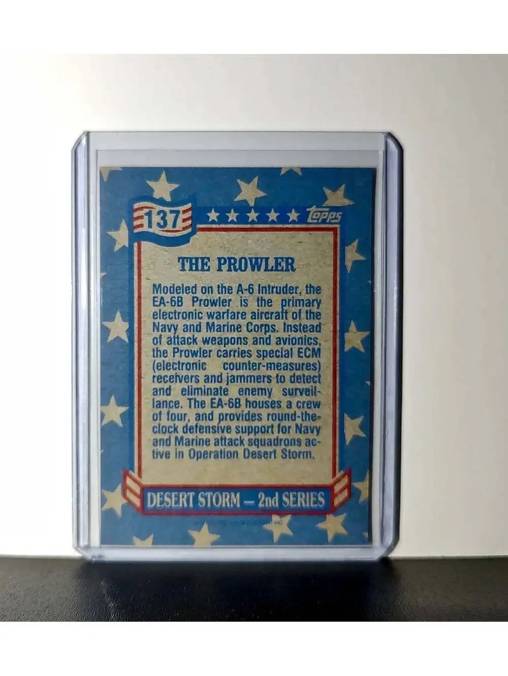 Prowler – The EA-6B 1991 Topps Desert Storm #137 Card